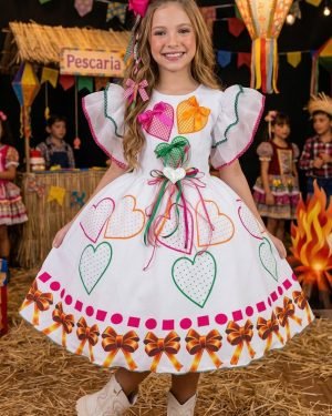 Vestido Marie Junino Luxo Noivinha dos Corações