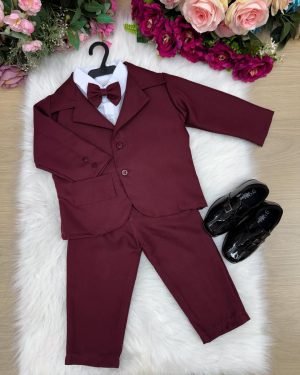 Conjunto Social Miss Cherry Jorge Terno Marsala