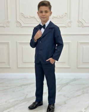 Conjunto Social Miss Cherry Jorge Terno Azul Marinho