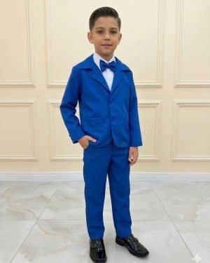 Conjunto Social Miss Cherry Jorge Terno Azul Royal