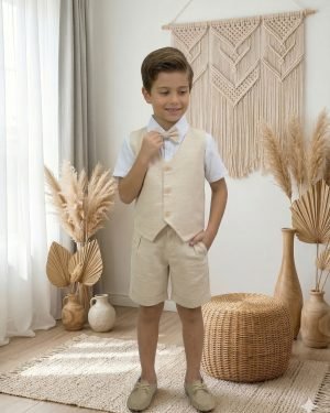 Conjunto Social Miss Cherry Leandro Colete Linho