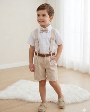 Conjunto Miss Cherry Social Linho Shorts Gustavo Modelo 2