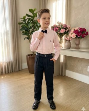 Conjunto Social Miss Cherry Henrique Rosa Calça Preta