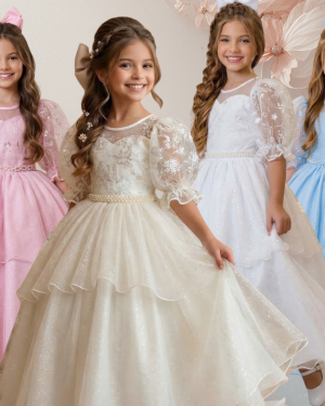 Vestido Bella Child Longo Eva + Saiote