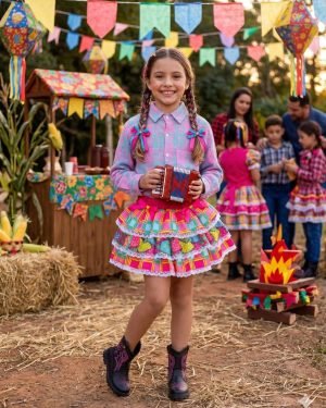 Saia Mini Miss Junino Magia do Sertão