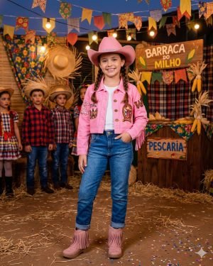 Jaqueta Blogueirinha Boiadeira Rosa