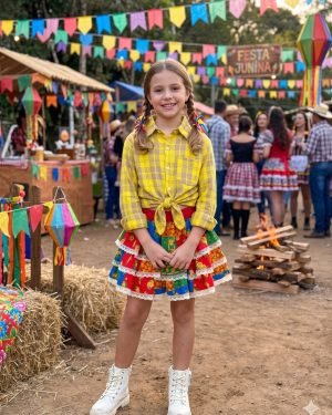 Saia Mini Miss Junino Fogueira do Sertão