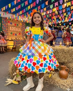 Vestido Marie Junino Luxo Quermesse Doce do Arraia