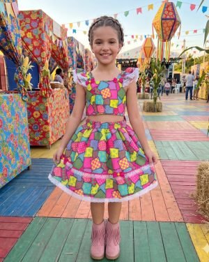 Conjunto Mini Miss Junino Magia do Sertão