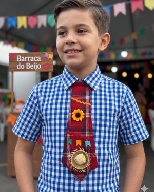 Gravata Junina Belli Benicio Vermelho