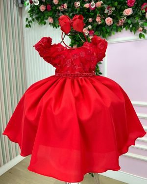 Vestido Miss Cherry Poliana Vermelho