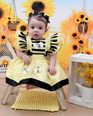 Romper/Vestido Princesa Abelha - Abelinha