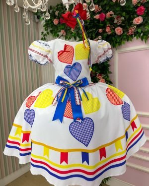 Vestido Marie Junino Luxo Arraiá da Quermesse da Noiva/Noivinha