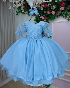 Vestido Bella Child Laize Azul Bebe