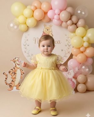 Vestido Menina Bonita Bebe Ana Sofia Amarelo