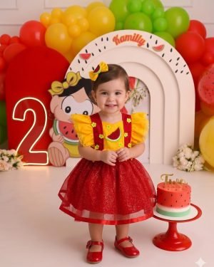 Romper/Vestido Princesa Belli Melancia