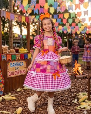 Vestido Junino Mimadine Luxo Pamela