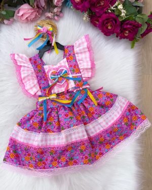 Romper/Vestido Princesa Belli Junino Quermesse Baby