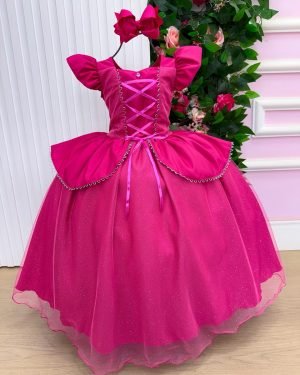 Fantasia/ Vestido Mini Miss Longo A Bela Adormecida - Aurora Pink