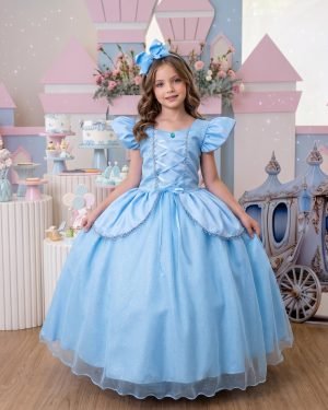 Fantasia/ Vestido Mini Miss Longo Cinderela