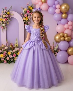 Fantasia/ Vestido Mini Miss Longo Rapunzel