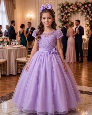 Vestido Mini Miss Longo Carol Lilas